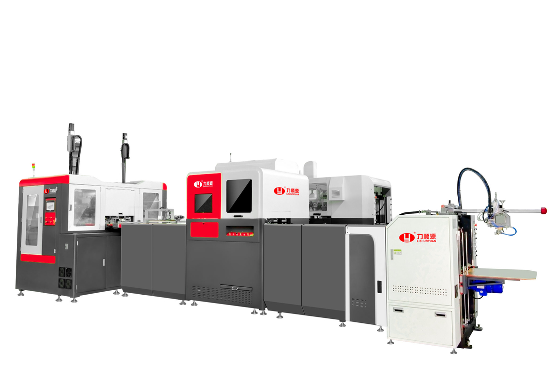 2 in 1 Yüksek Hızlı Çift Başlı Karton Kutusu Katı Kutusu Yapımcı Makinesi