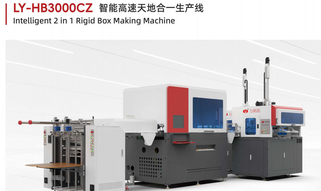 PLC Kontrol Sistemi Otomatik Kağıt Kutusu Yapma Makinesi Üretim için Yüz Kağıt Boyutu 700420300 ve 1206080 mm