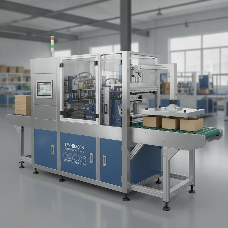 LY- HB3000B Akıllı 2'si 1 Arada Yeteneklere ve Optimize Edilmiş Üretim için Kabarcık Preslemeye Sahip Yüksek Hızlı Sert Kutu Yapma Makinesi