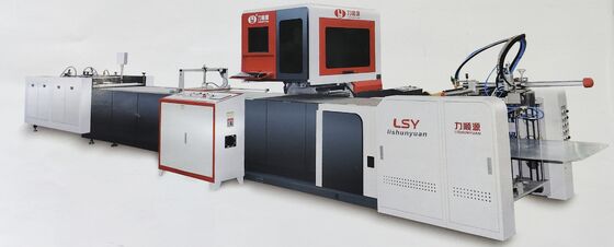 LY 485C PK Tam Otomatik Makine Görüşlü Kutu Sarma Sistemi Otomatik Hat Otomatik Kutu Oluşturma Makinesi Otomatik Sert Kapak Yapma Makinesi